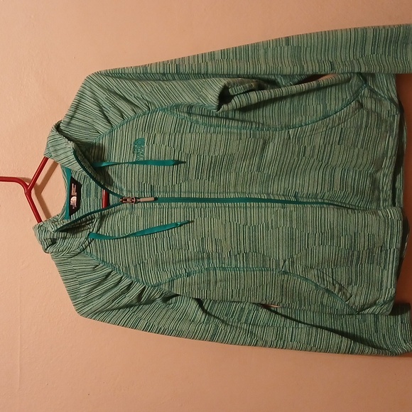 The North Face Jackets & Blazers - Women's North Face green striped jacket
